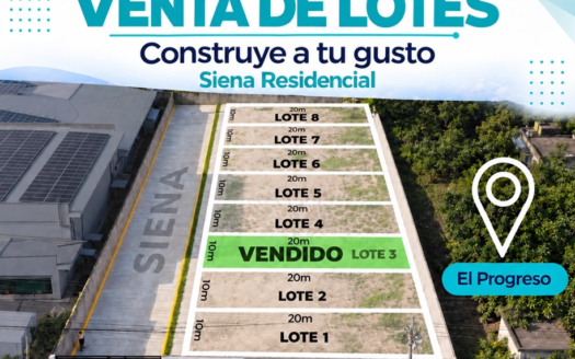 🌳🏡 TERRENOS EN VENTA – SIENA RESIDENCIAL, EL PROGRESO, YORO 🏡🌳